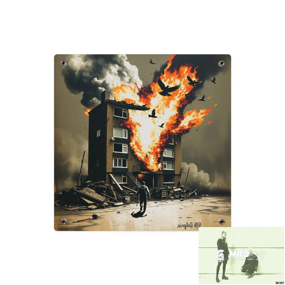 Escape from the block no 3 2628 days Death Flat Covert Failures Ltd Edition no 22 Acrylic Wall Art Panels Home Decor