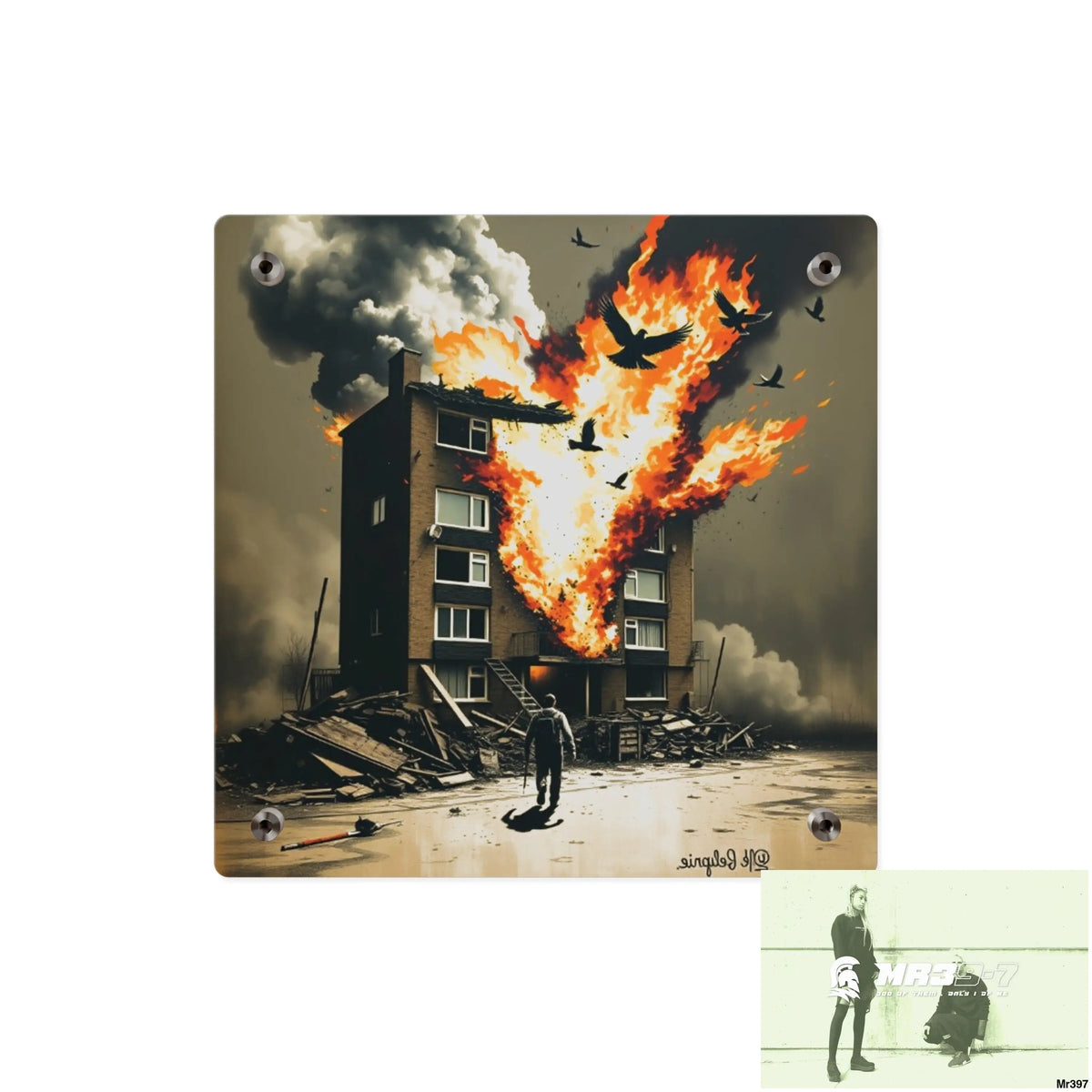 Escape from the block no 3 2628 days Death Flat Covert Failures Ltd Edition no 22 Acrylic Wall Art Panels Home Decor