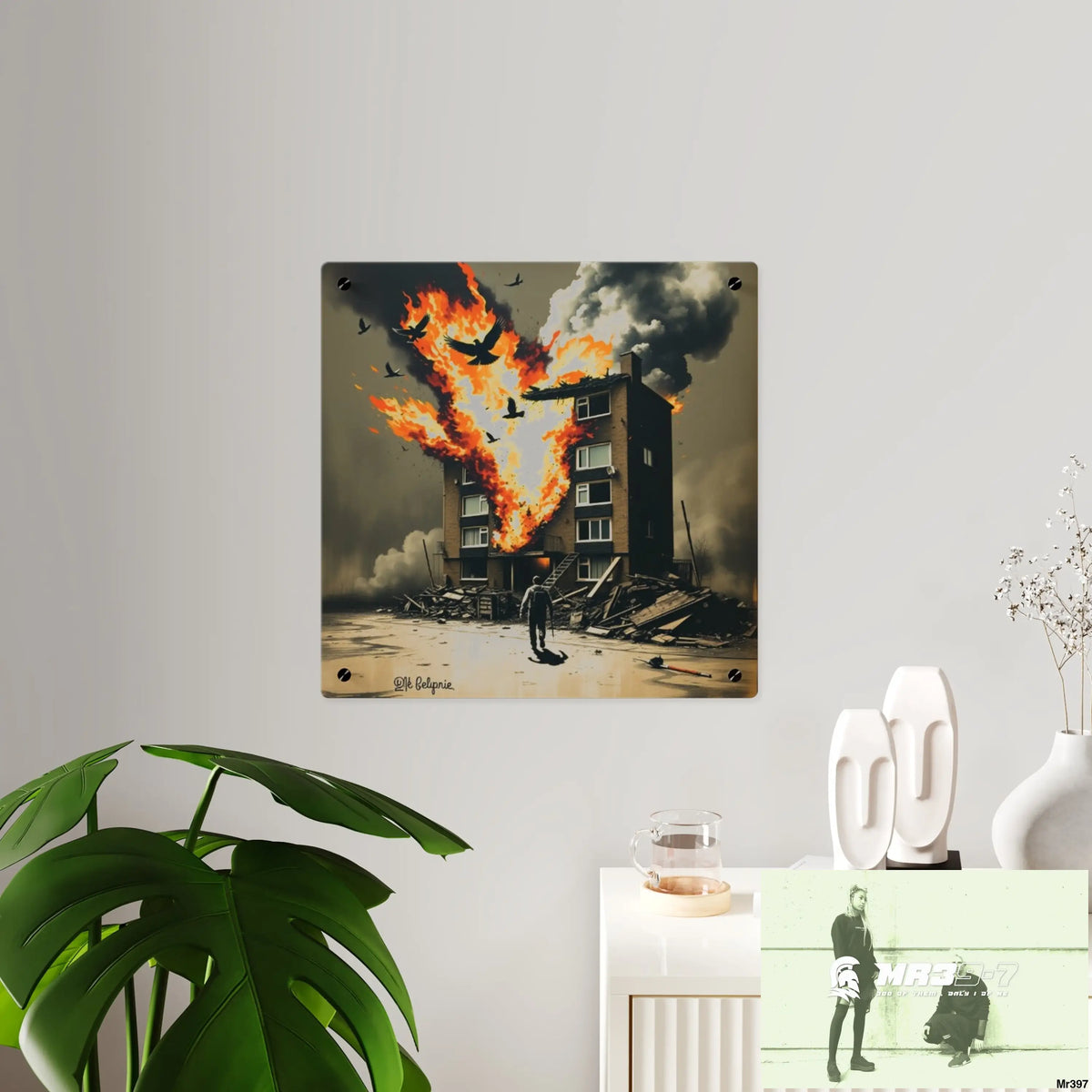 Escape from the block no 3 2628 days Death Flat Covert Failures Ltd Edition no 22 Acrylic Wall Art Panels Home Decor