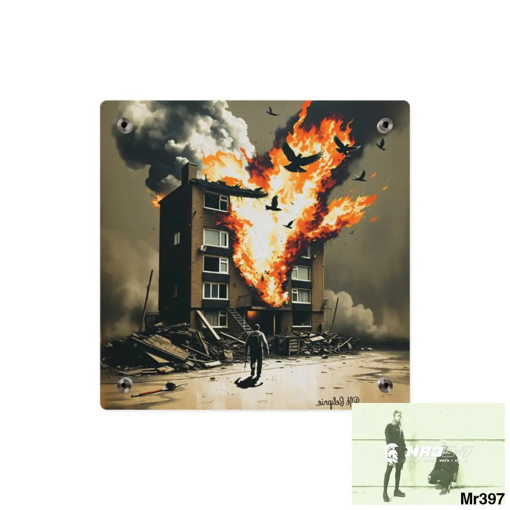 Escape from the block no 3 2628 days Death Flat Covert Failures Ltd Edition no 22 Acrylic Wall Art Panels Home Decor