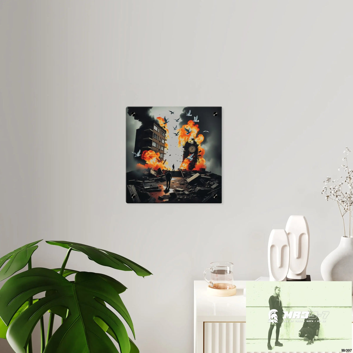 Escape from the block no 4 2628 days Death Flat Covert Failures Ltd Edition no 22 Acrylic Wall Art Panels Home Decor