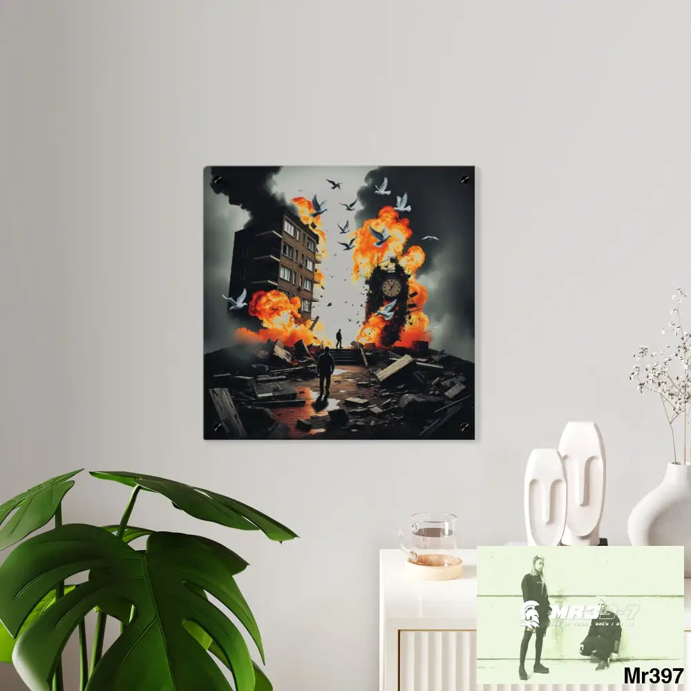 Escape from the block no 4 2628 days Death Flat Covert Failures Ltd Edition no 22 Acrylic Wall Art Panels Home Decor