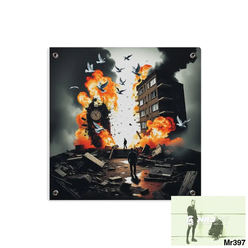 Escape from the block no 4 2628 days Death Flat Covert Failures Ltd Edition no 22 Acrylic Wall Art Panels Home Decor