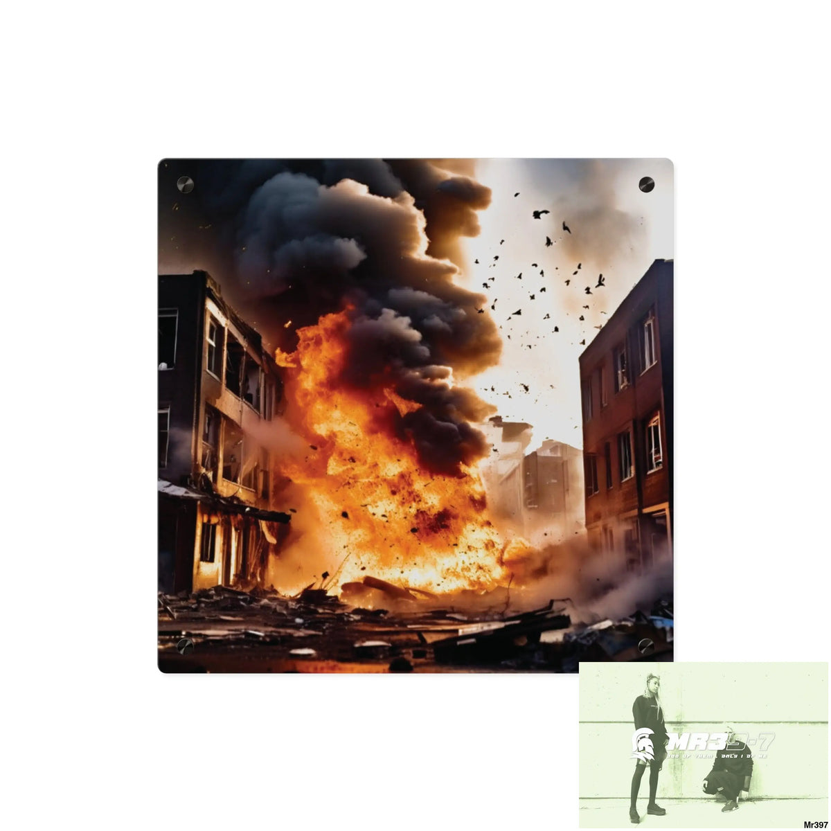 Escape from the block no 6 2628 days Death Flat Covert Failures Ltd Edition no 22 Acrylic Wall Art Panels 16″ x 16″