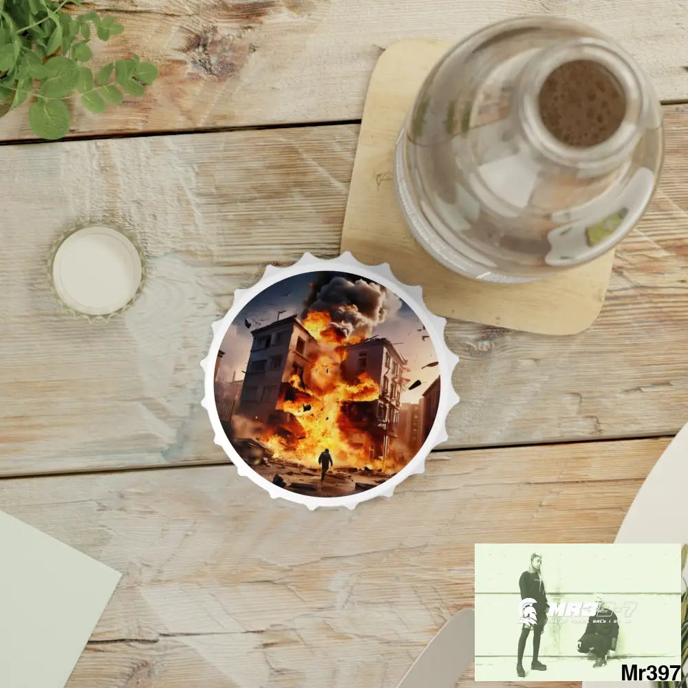 ESCAPE FROM THE BLOCK NO 7 2628 DAYS DEATH FLAT COVERT FAILURES LTD EDITION NO 22 Magnetic Bottle Opener One size