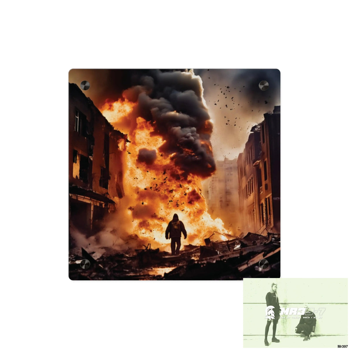 Escape from the block no 8 2628 days Death Flat Covert Failures Ltd Edition no 22 Acrylic Wall Art Panels 11’’ x 11’’