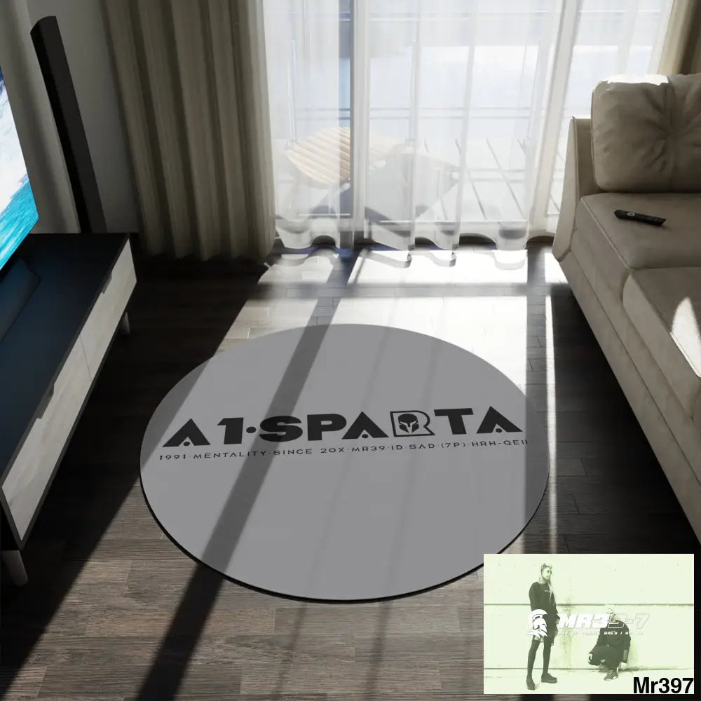 f A1•Sparta Round Rug 60’’ × 60’’ Home Decor