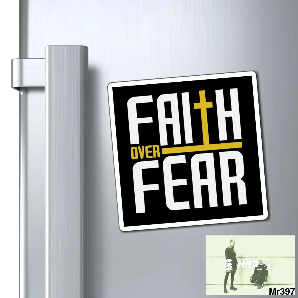 Faith over fear magnet 4’’ × 4’’ Paper products