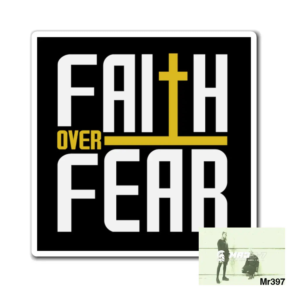 Faith over fear magnet Paper products