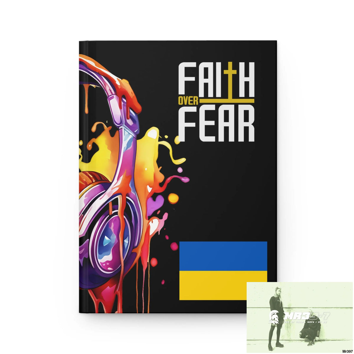 Faith over fear Melting Headset Hardcover Journal Matte Journal Paper products