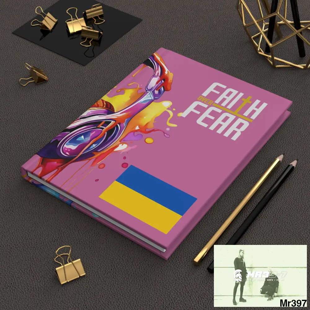 Faith over fear Melting Headset Hardcover Journal Matte Journal Paper products