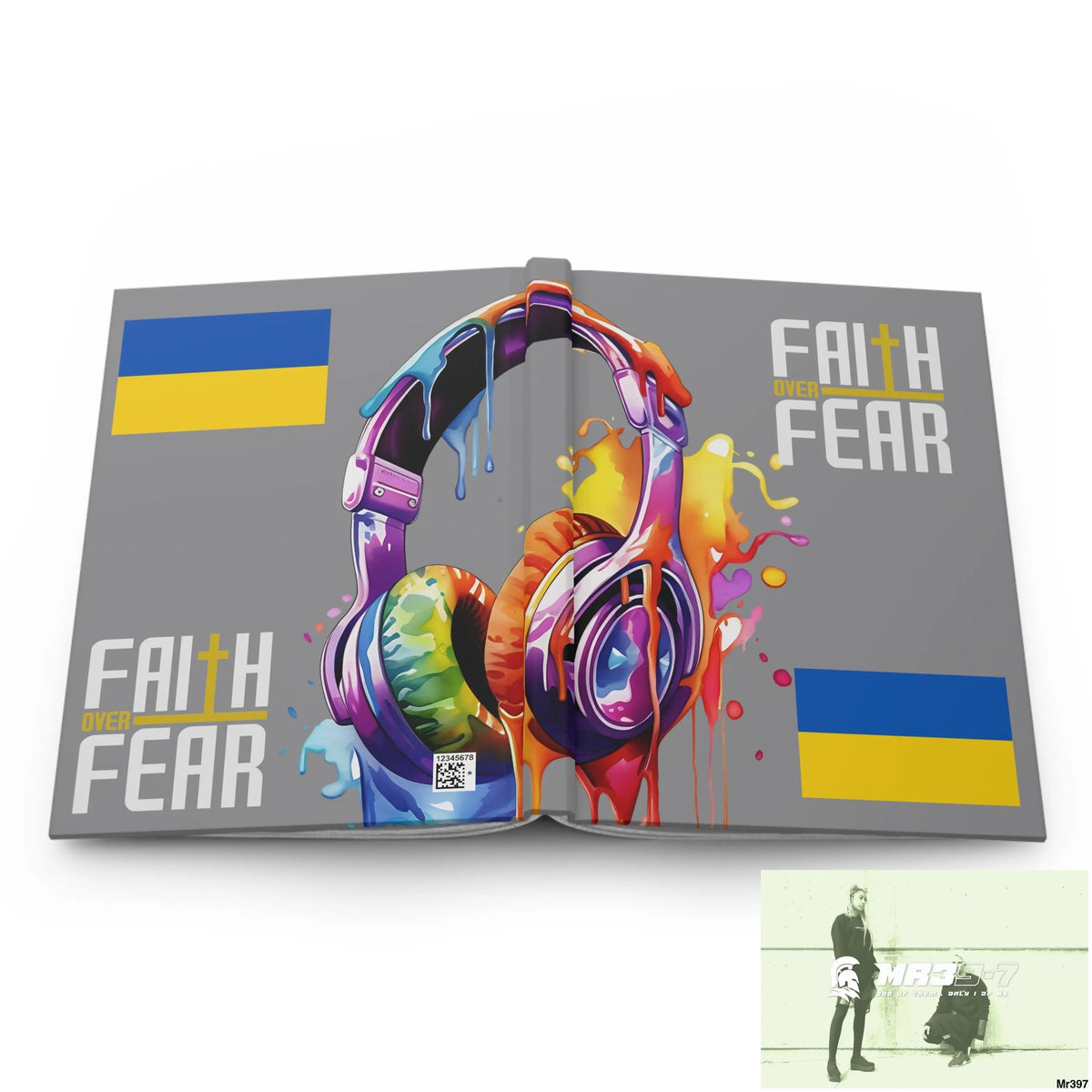 Faith over fear Melting Headset Hardcover Journal Matte Journal Paper products
