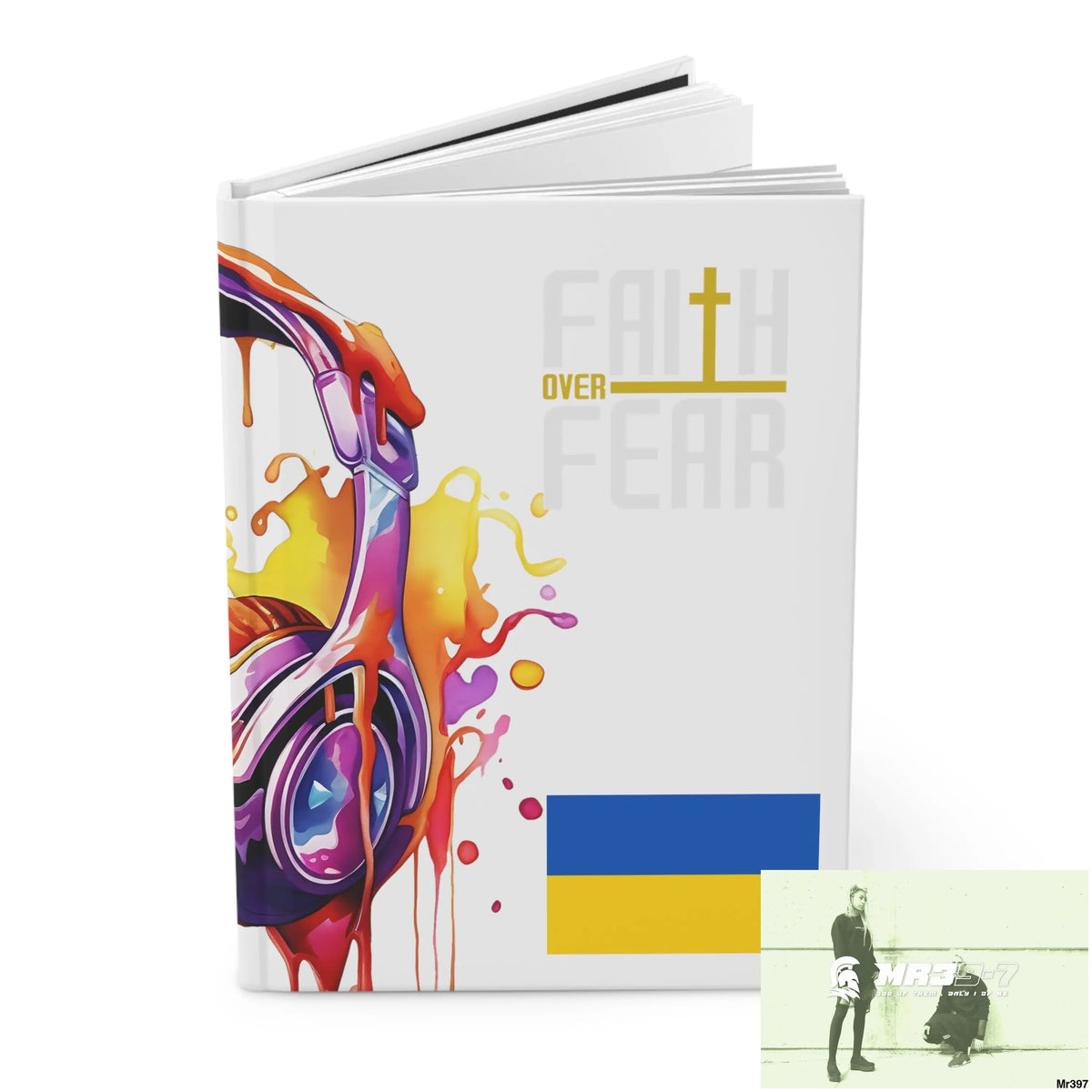 Faith over fear Melting Headset Hardcover Journal Matte Journal Paper products