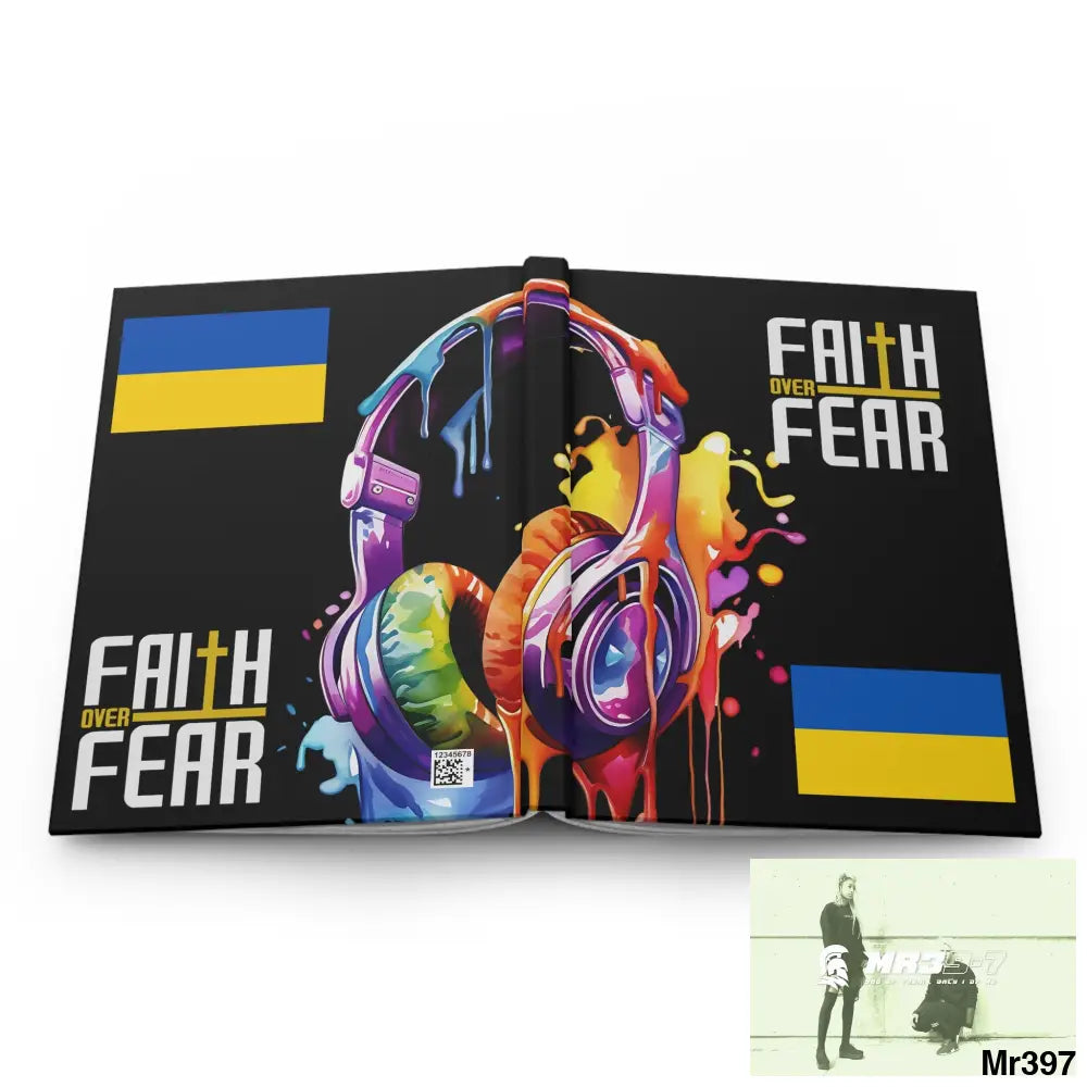 Faith over fear Melting Headset Hardcover Journal Matte Journal Paper products