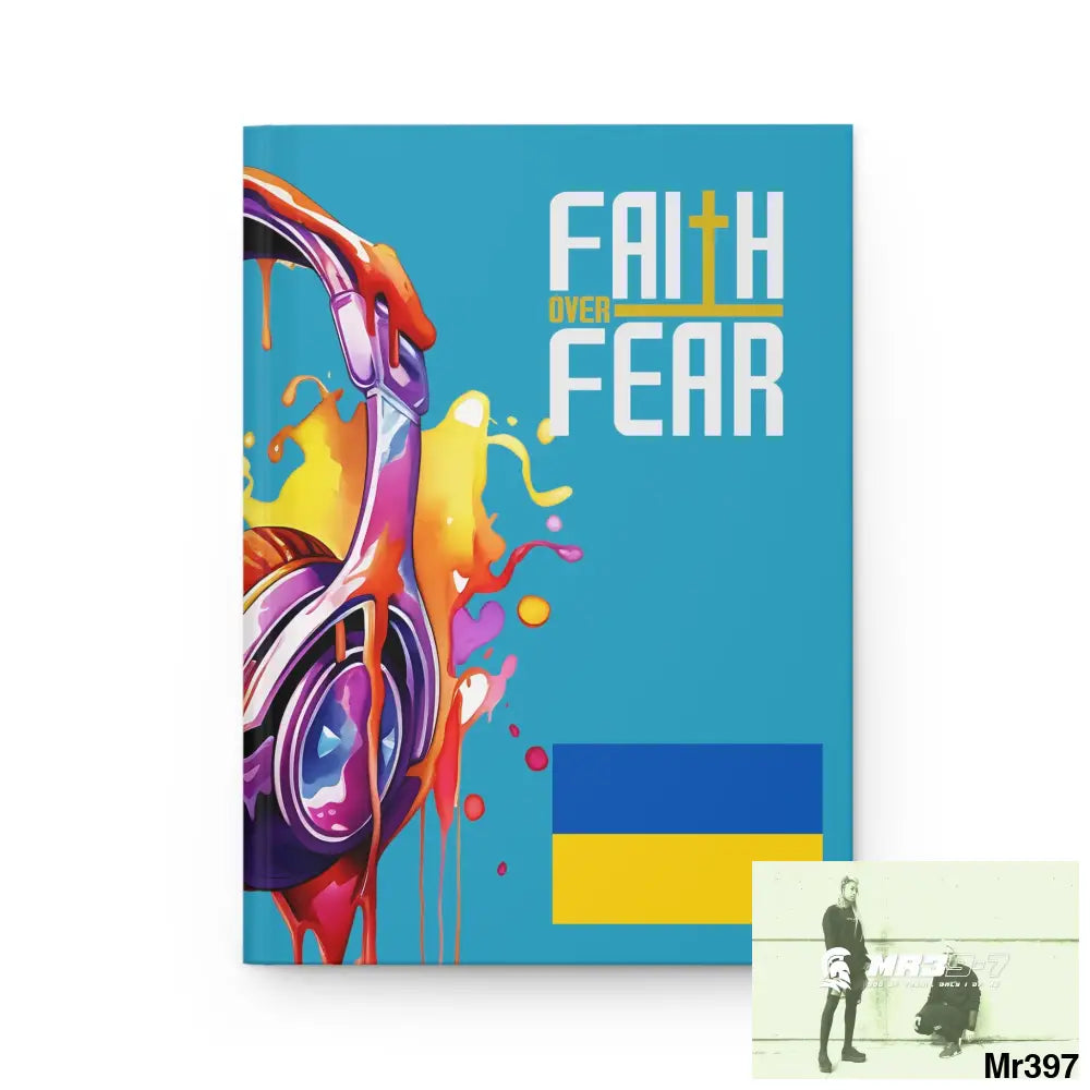 Faith over fear Melting Headset Hardcover Journal Matte Journal Paper products