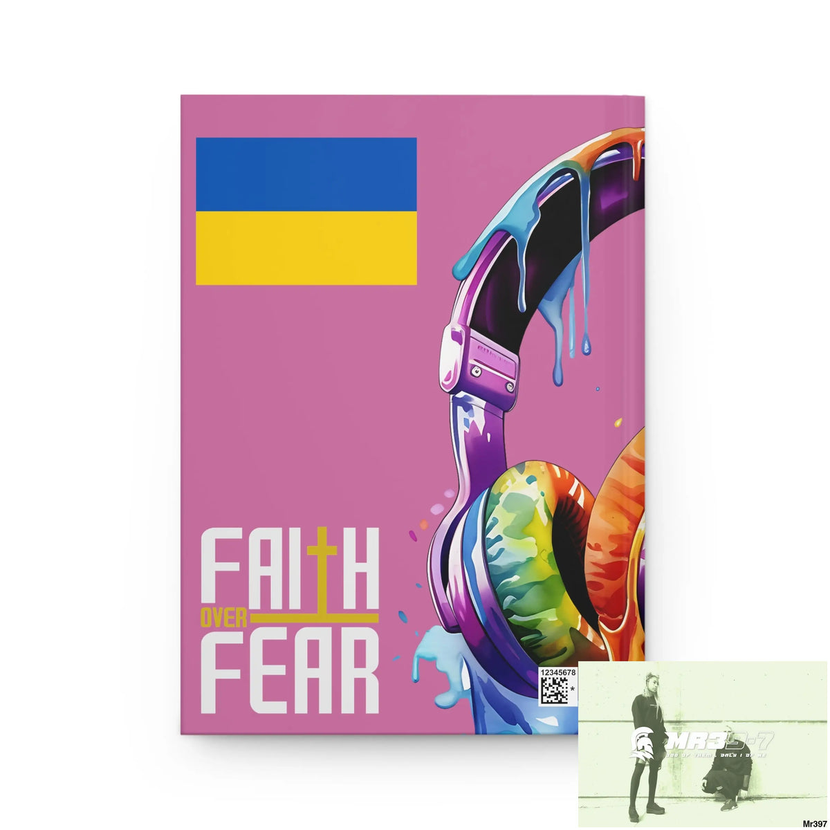Faith over fear Melting Headset Hardcover Journal Matte Journal Paper products