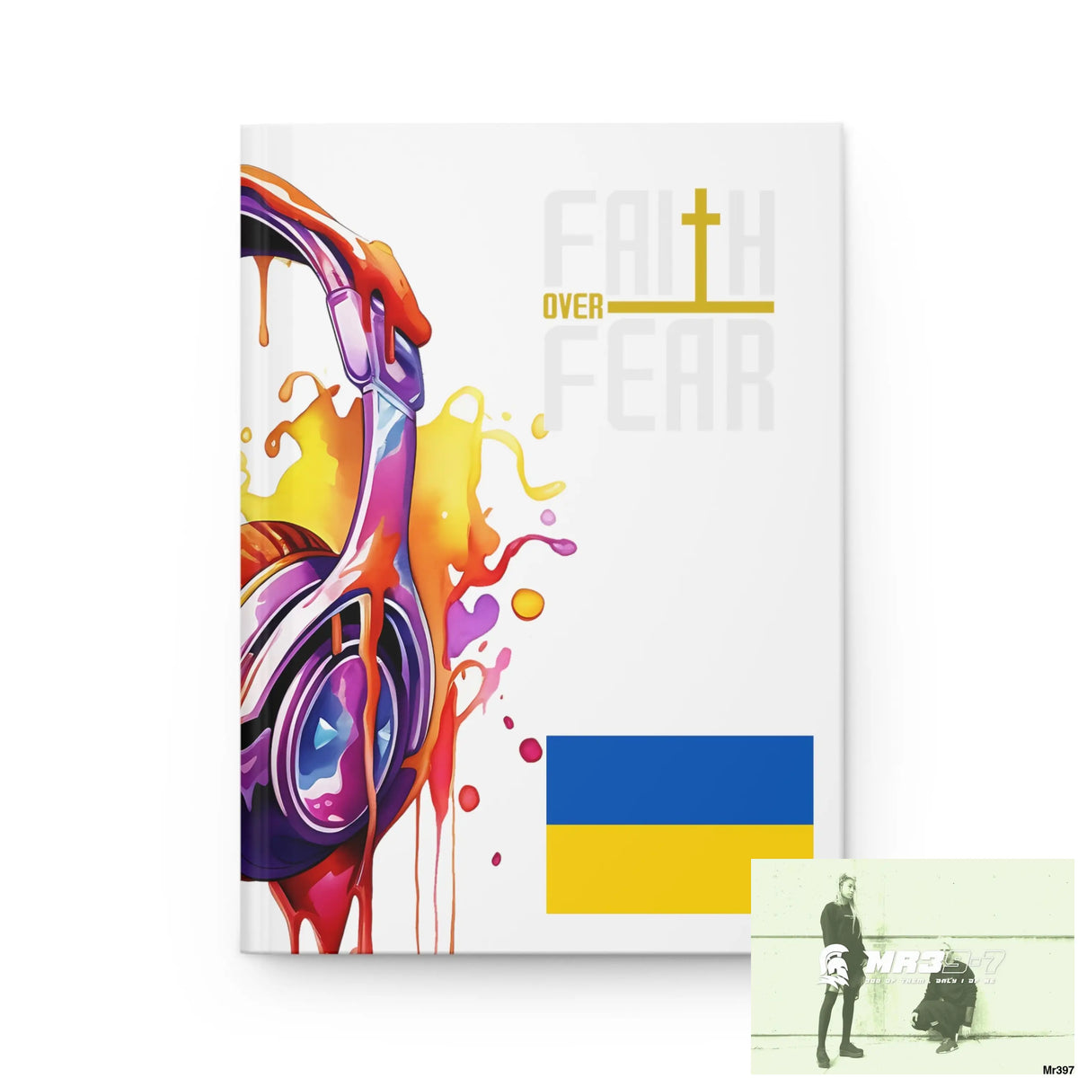 Faith over fear Melting Headset Hardcover Journal Matte Journal Paper products
