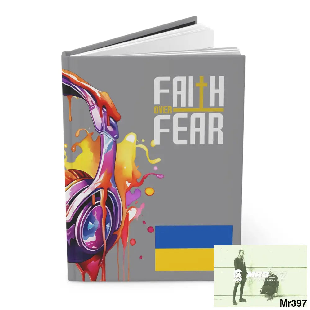 Faith over fear Melting Headset Hardcover Journal Matte Journal Paper products