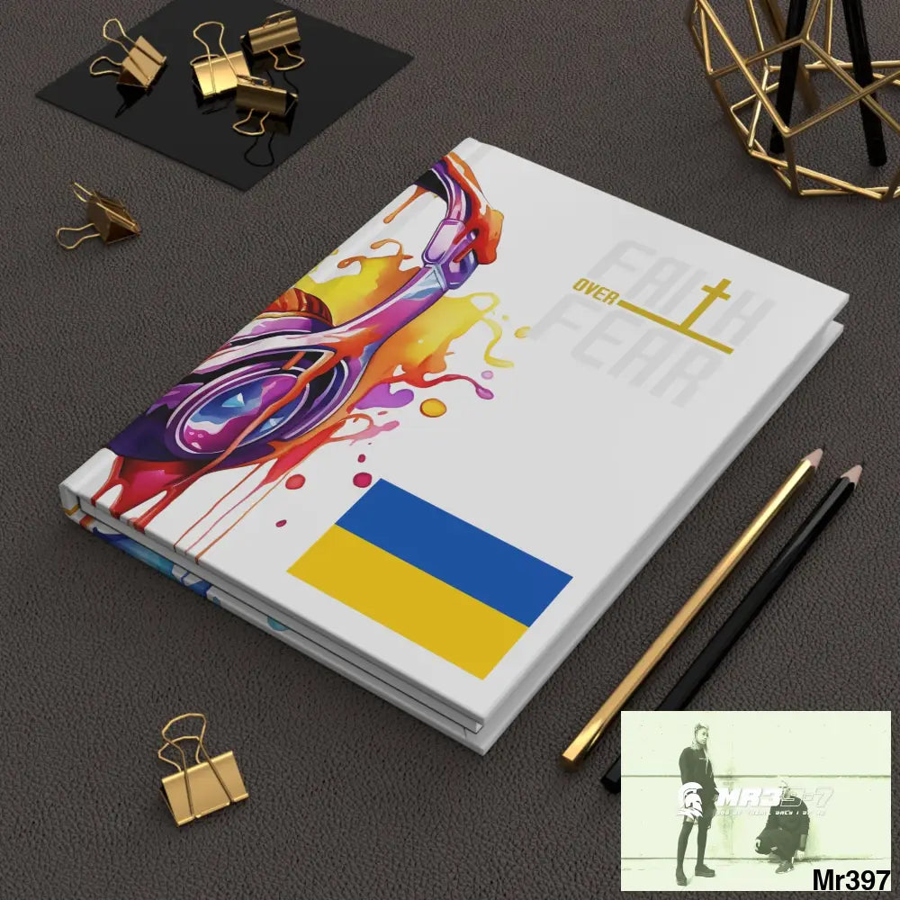 Faith over fear Melting Headset Hardcover Journal Matte Journal Paper products