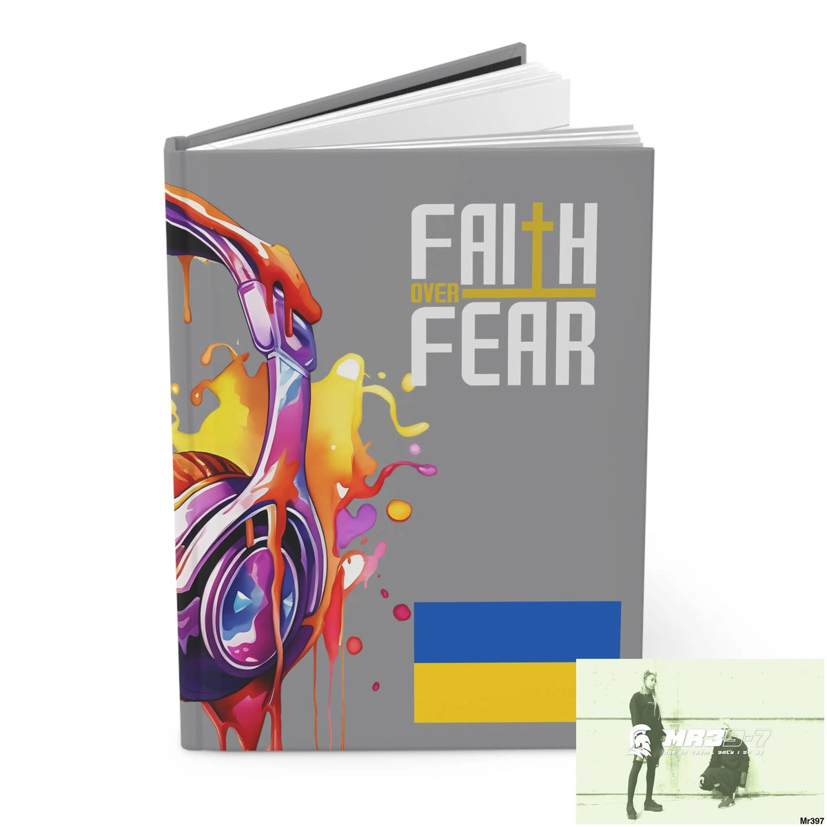 Faith over fear Melting Headset Hardcover Journal Matte Journal Paper products