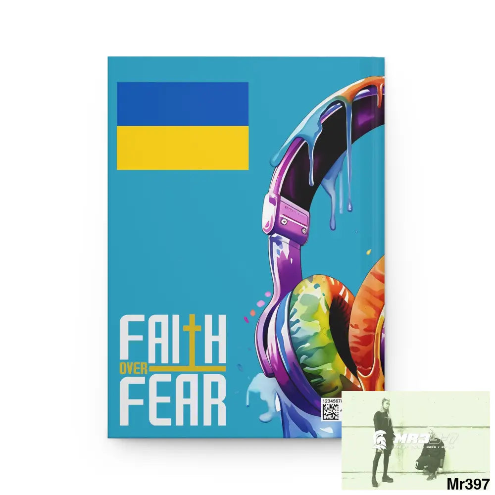 Faith over fear Melting Headset Hardcover Journal Matte Journal Paper products
