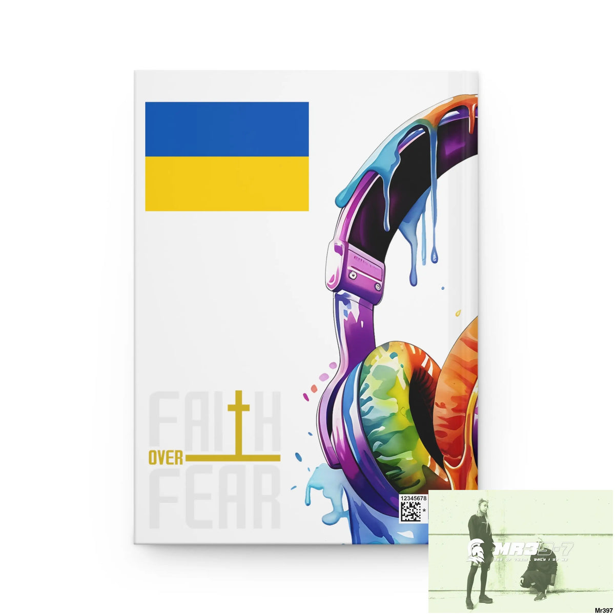 Faith over fear Melting Headset Hardcover Journal Matte Journal Paper products