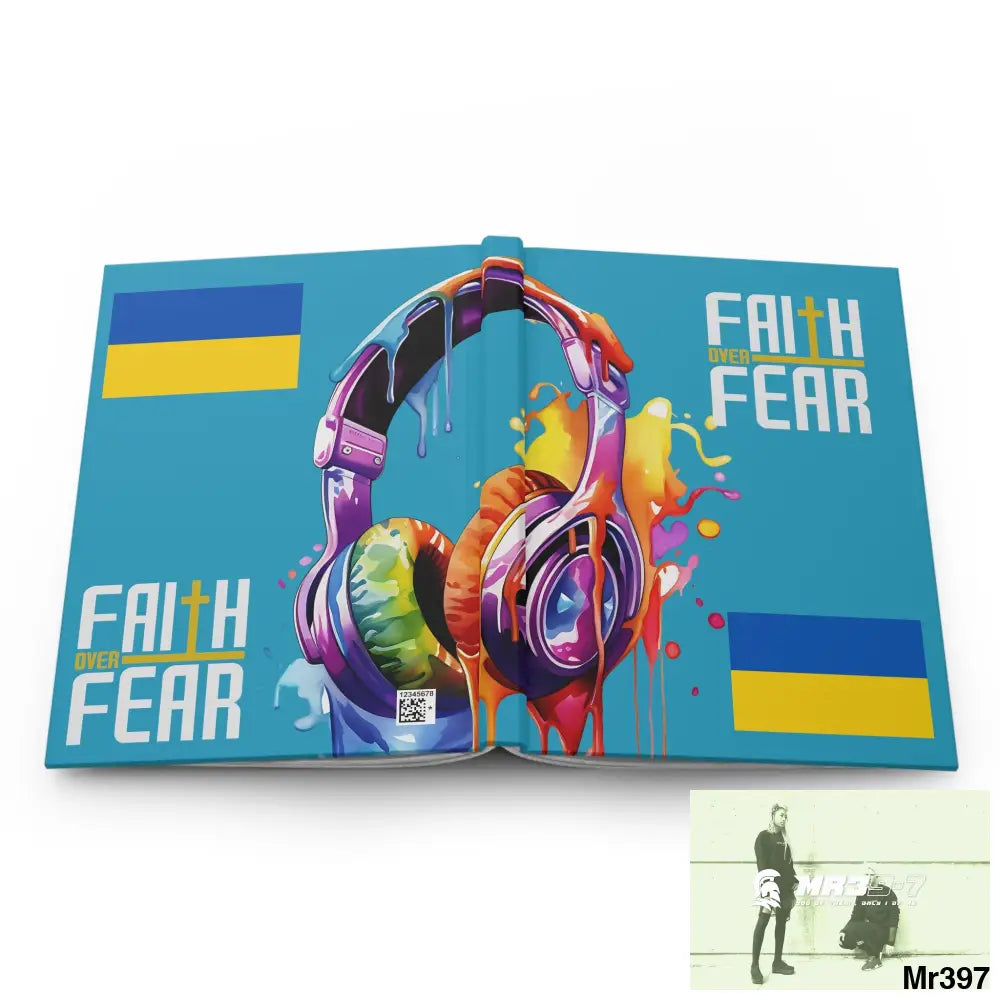 Faith over fear Melting Headset Hardcover Journal Matte Journal Paper products