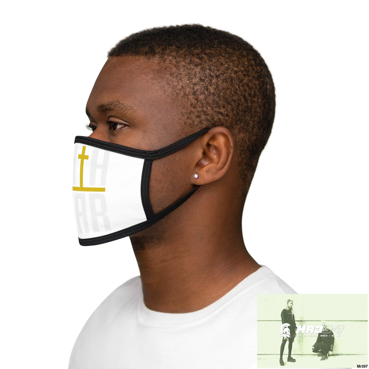 Faith over fear mixed fabric Face Mask One size Accessories