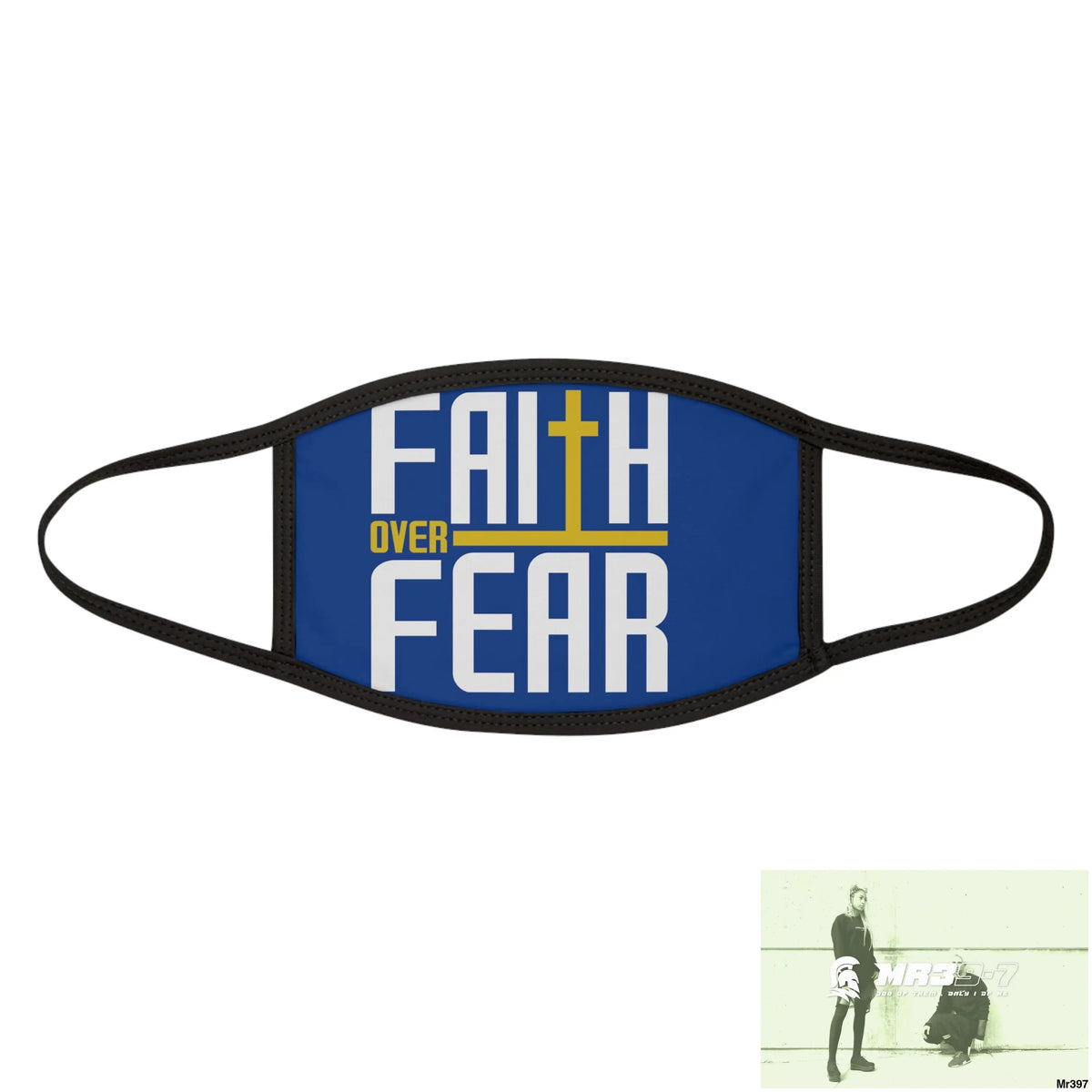 Faith over fear mixed fabric Face Mask One size Accessories