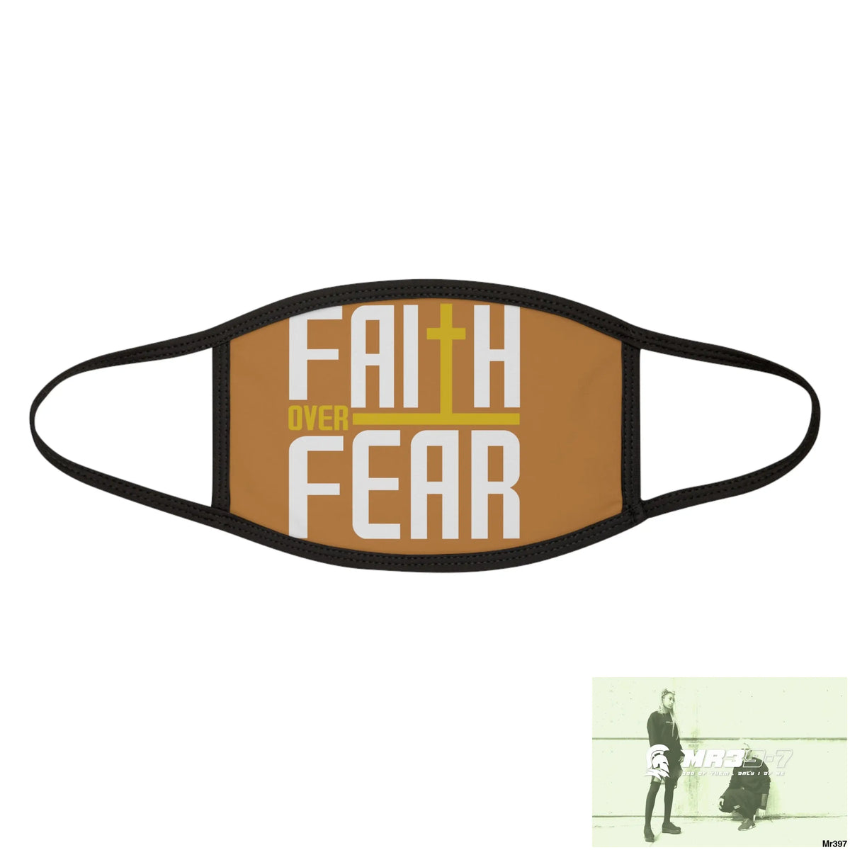 Faith over fear mixed fabric Face Mask One size Accessories