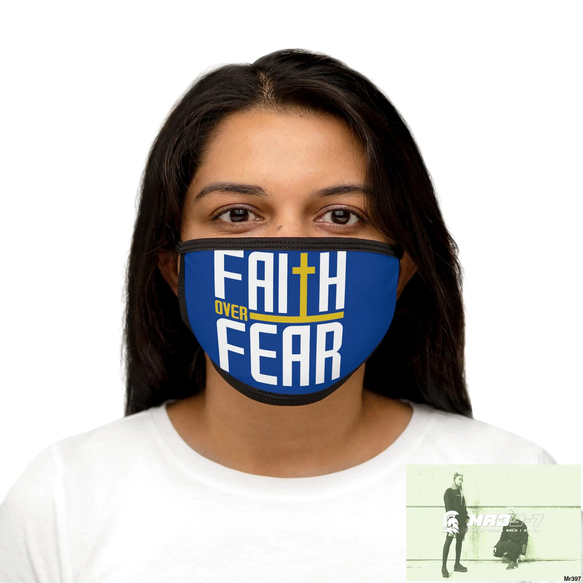 Faith over fear mixed fabric Face Mask One size Accessories