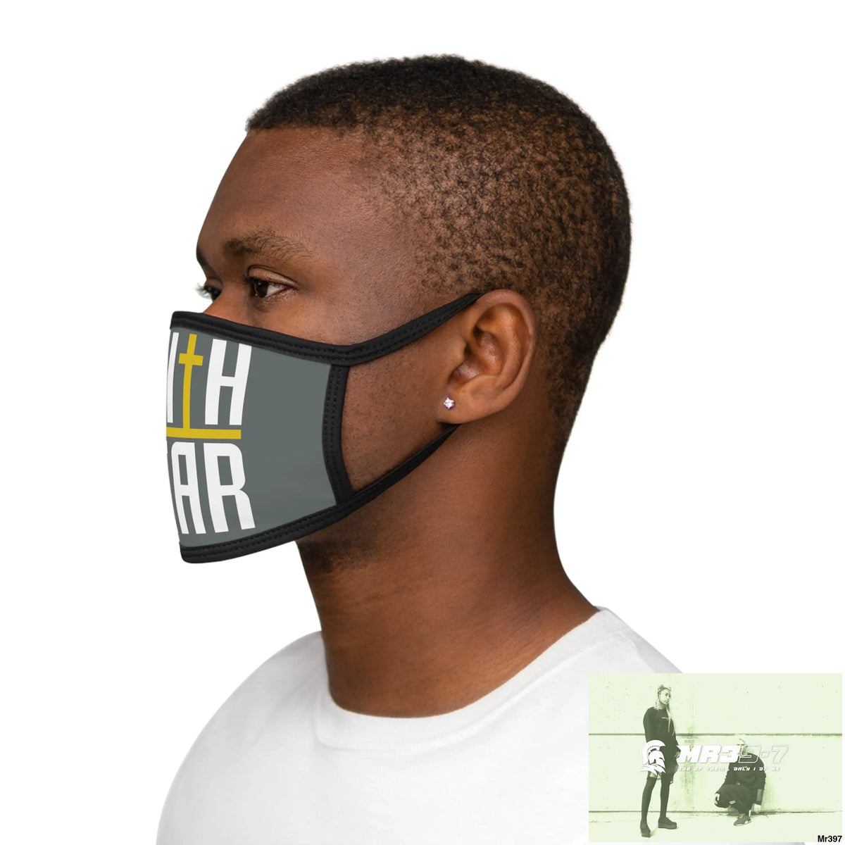 Faith over fear mixed fabric Face Mask One size Accessories