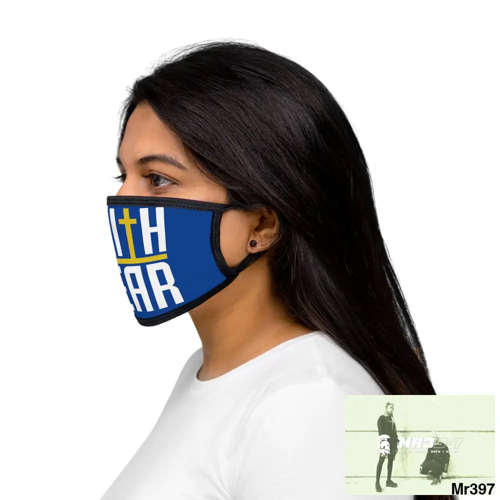 Faith over fear mixed fabric Face Mask One size Accessories