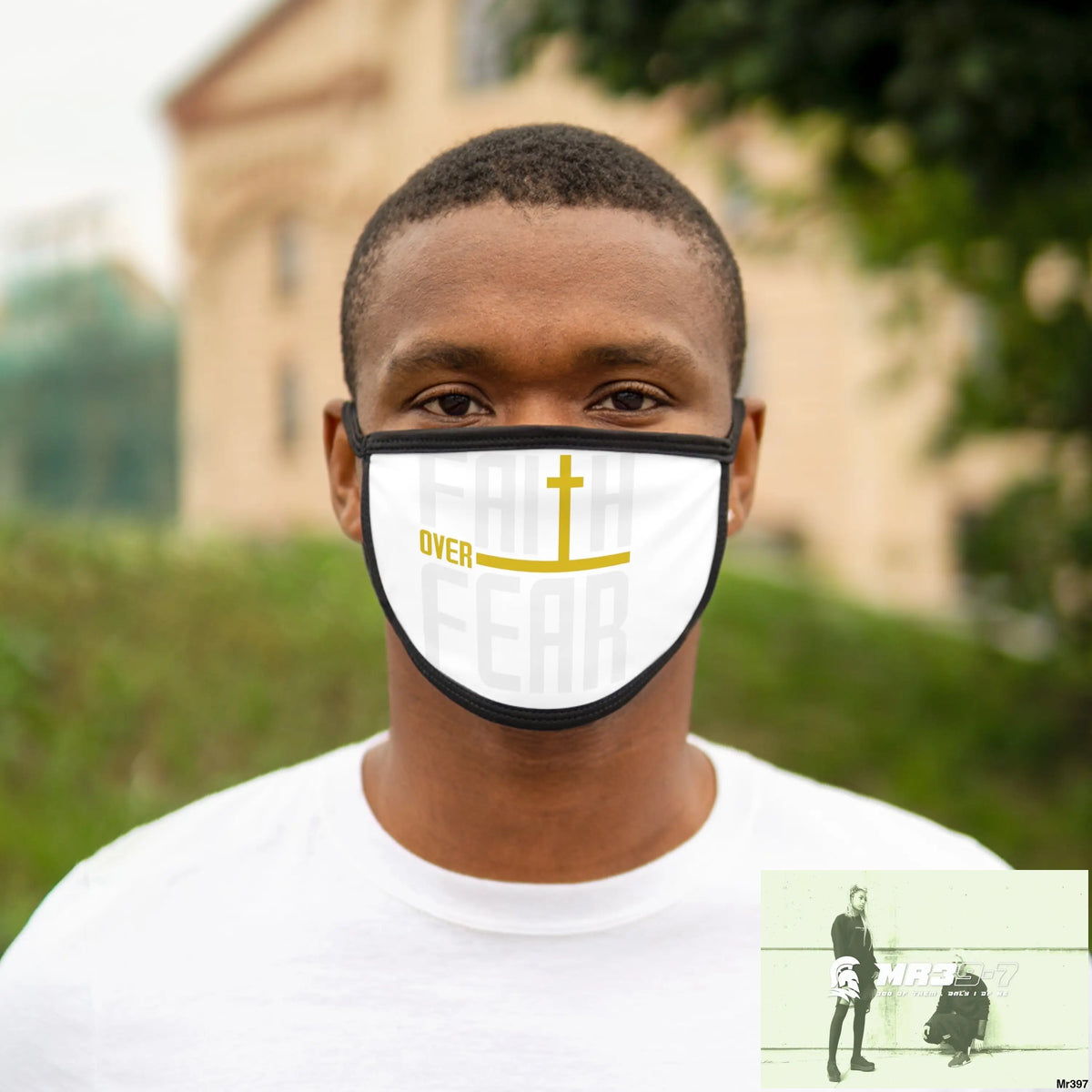 Faith over fear mixed fabric Face Mask One size Accessories