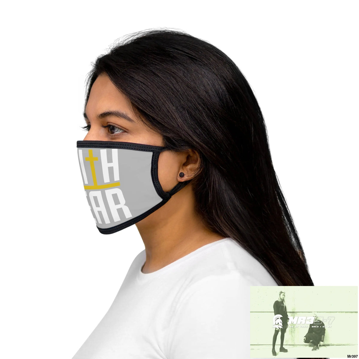 Faith over fear mixed fabric Face Mask One size Accessories