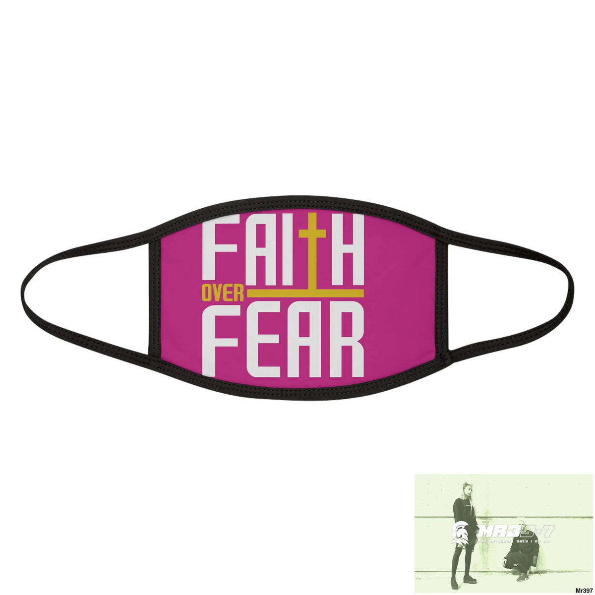 Faith over fear mixed fabric Face Mask One size Accessories