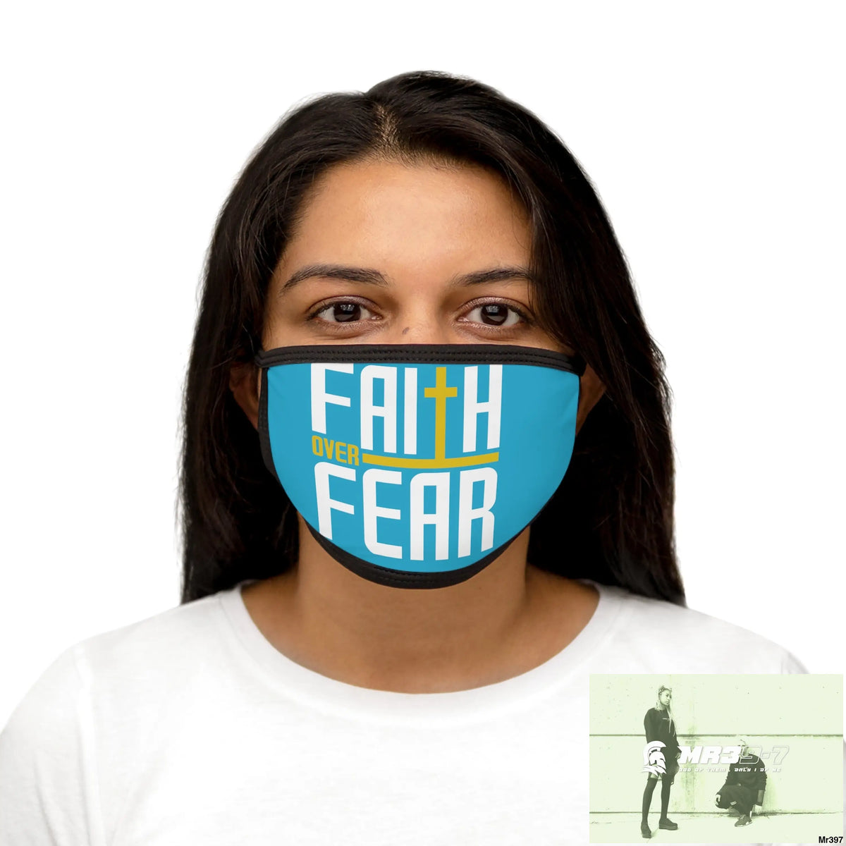 Faith over fear mixed fabric Face Mask One size Accessories
