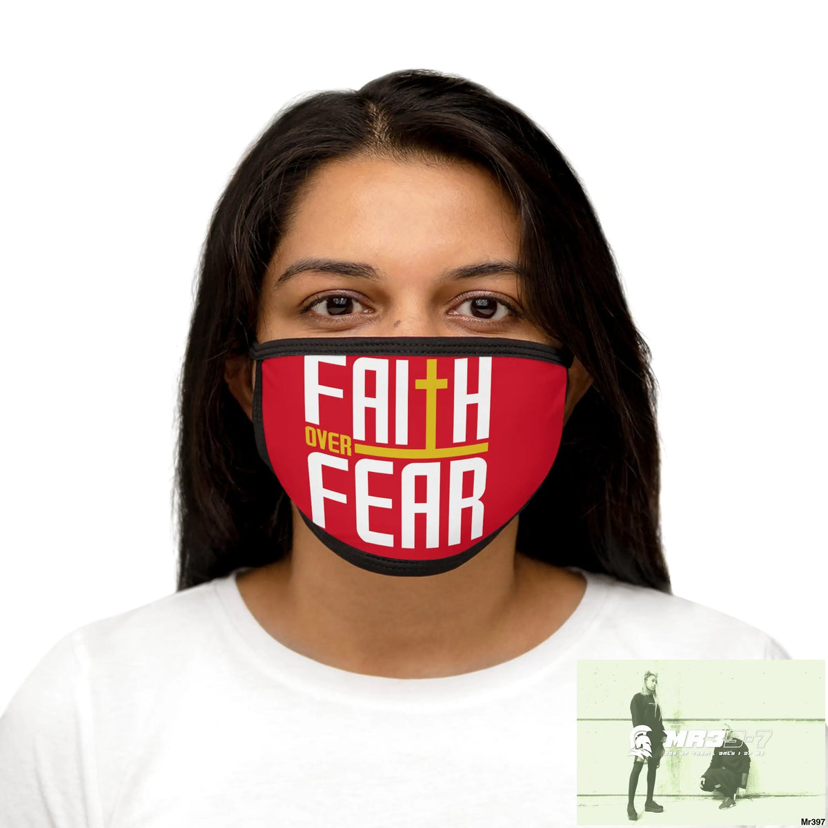 Faith over fear mixed fabric Face Mask One size Accessories