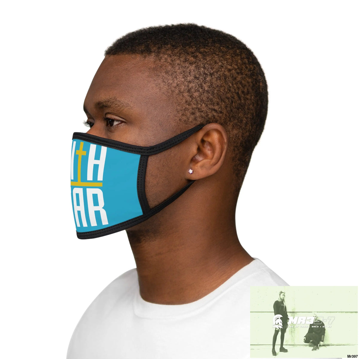 Faith over fear mixed fabric Face Mask One size Accessories