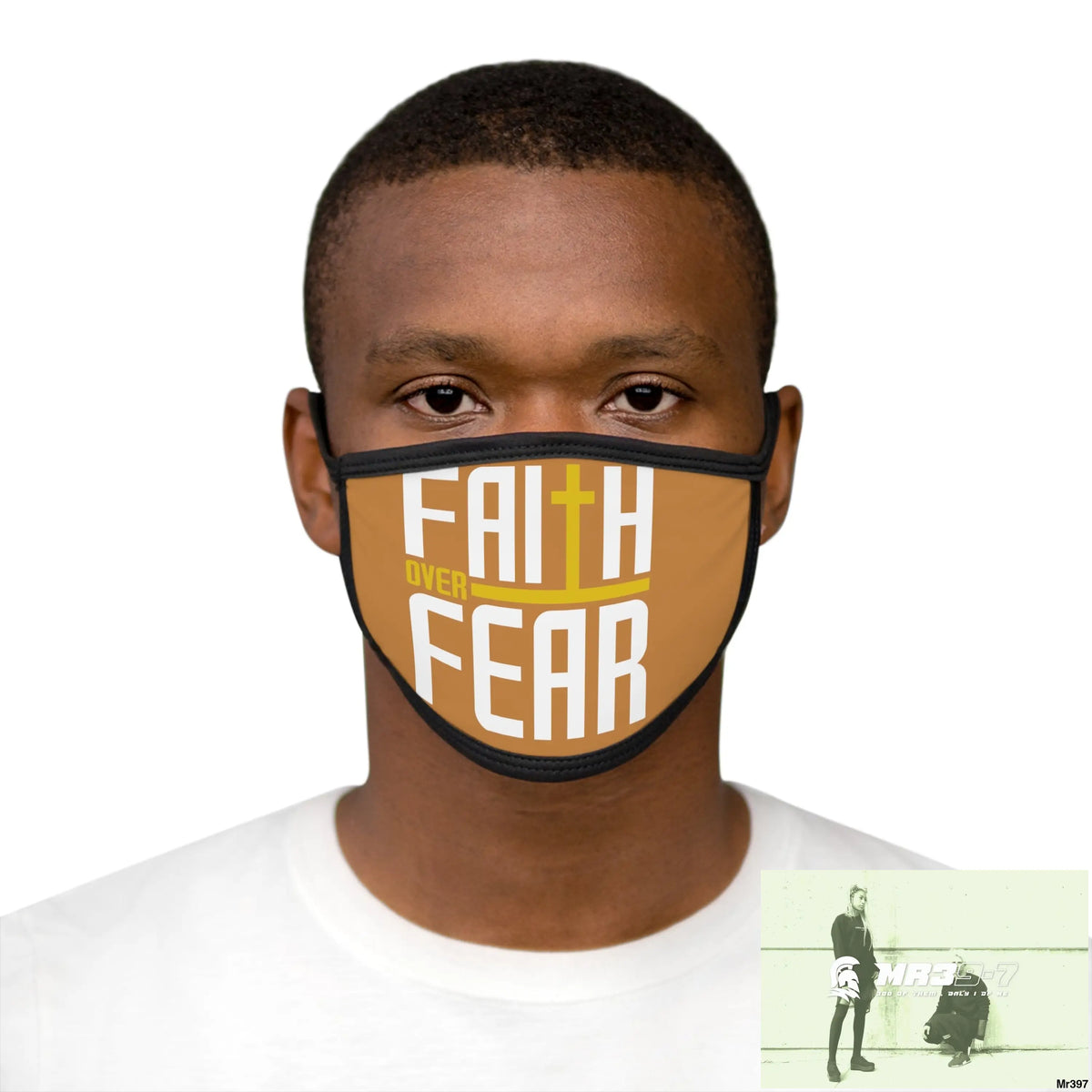 Faith over fear mixed fabric Face Mask One size Accessories
