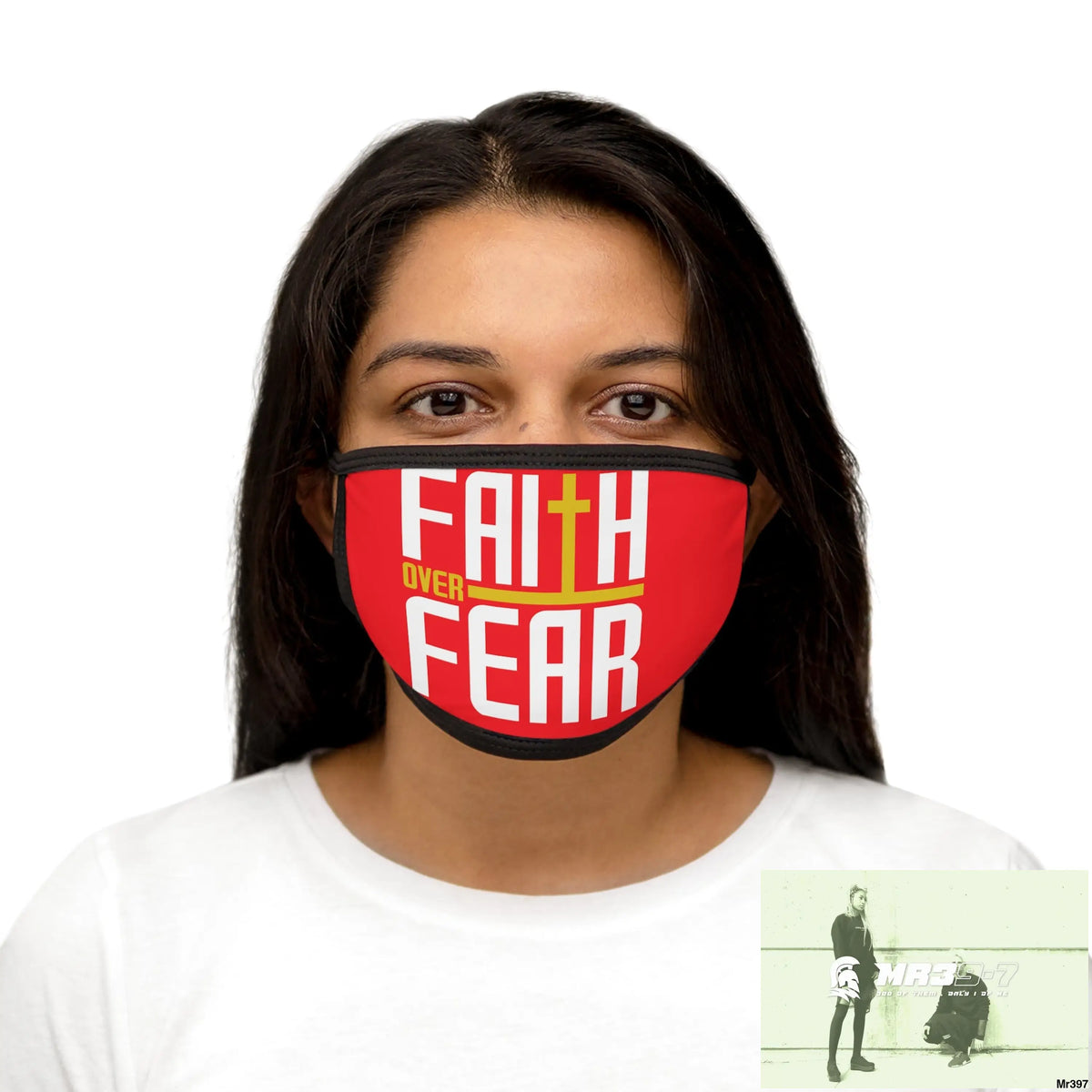 Faith over fear mixed fabric Face Mask One size Accessories