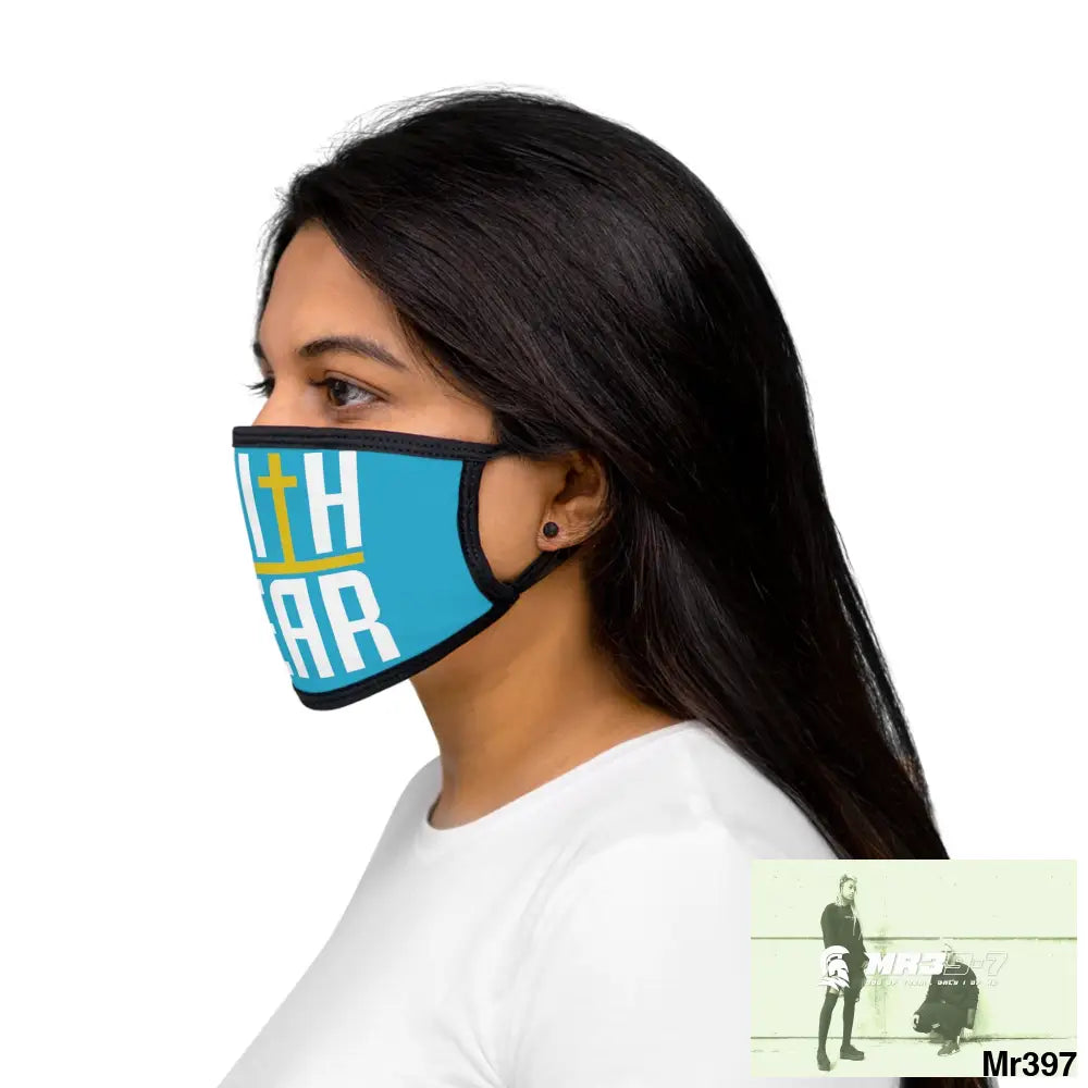 Faith over fear mixed fabric Face Mask One size Accessories