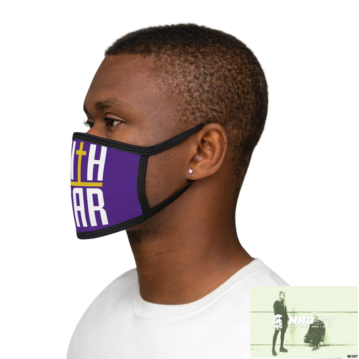 Faith over fear mixed fabric Face Mask One size Accessories