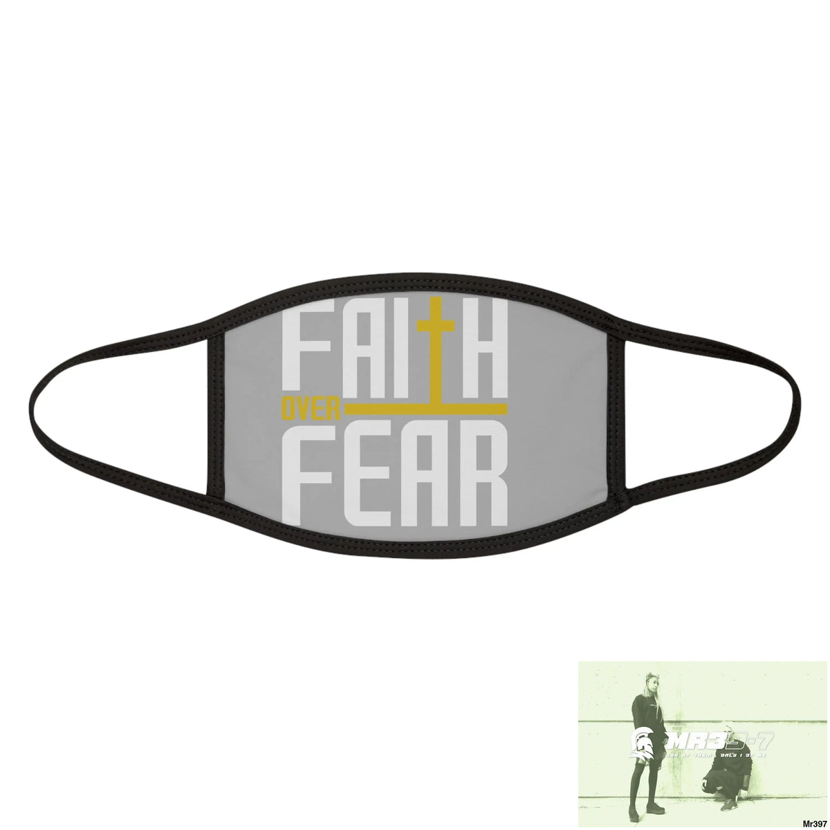 Faith over fear mixed fabric Face Mask One size Accessories