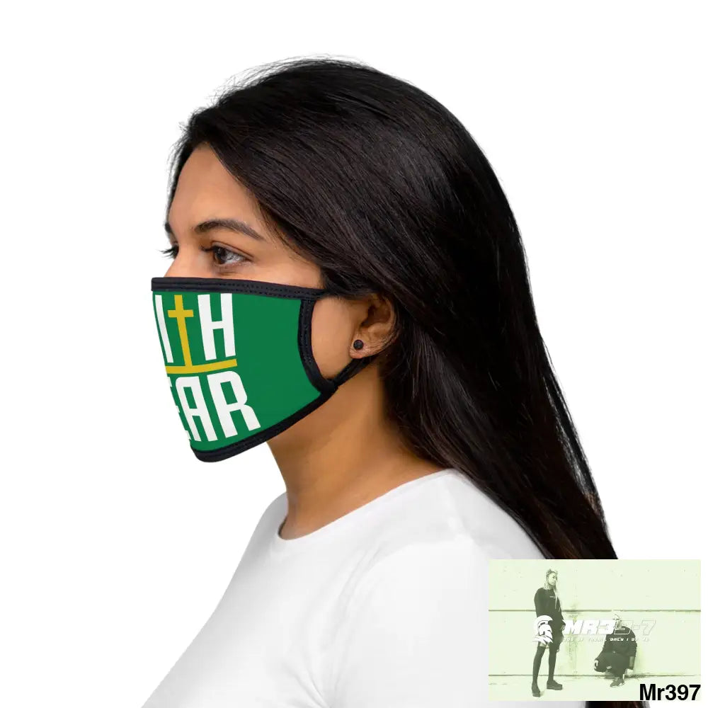 Faith over fear mixed fabric Face Mask One size Accessories