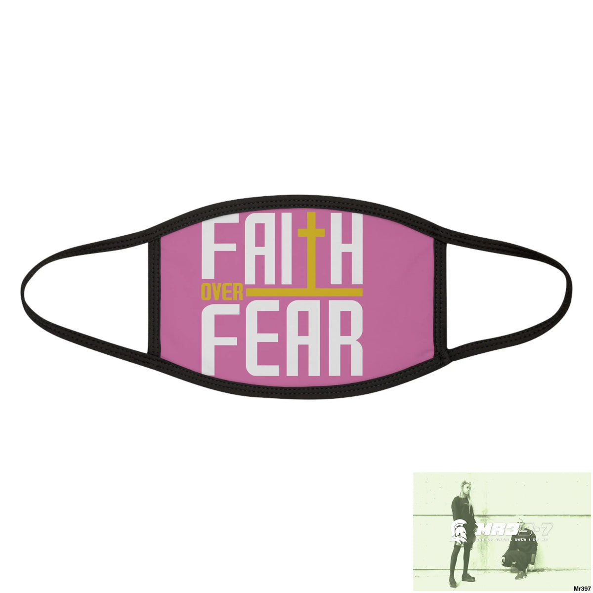 Faith over fear mixed fabric Face Mask One size Accessories