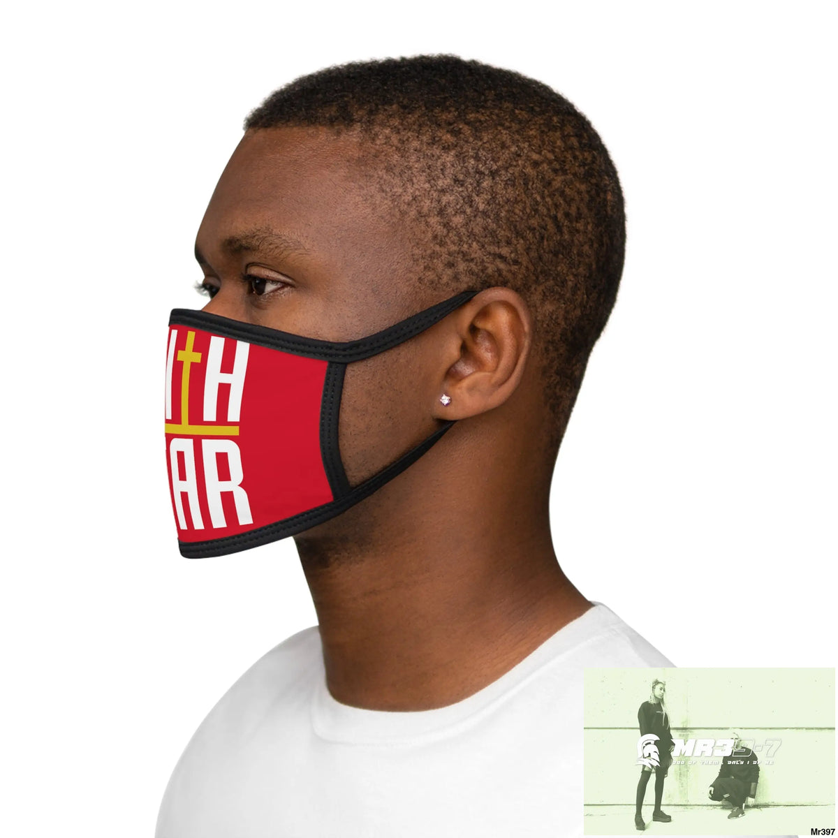 Faith over fear mixed fabric Face Mask One size Accessories