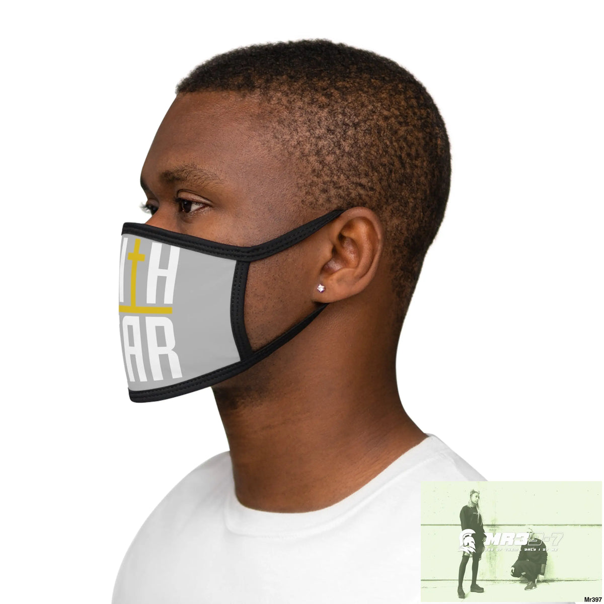 Faith over fear mixed fabric Face Mask One size Accessories