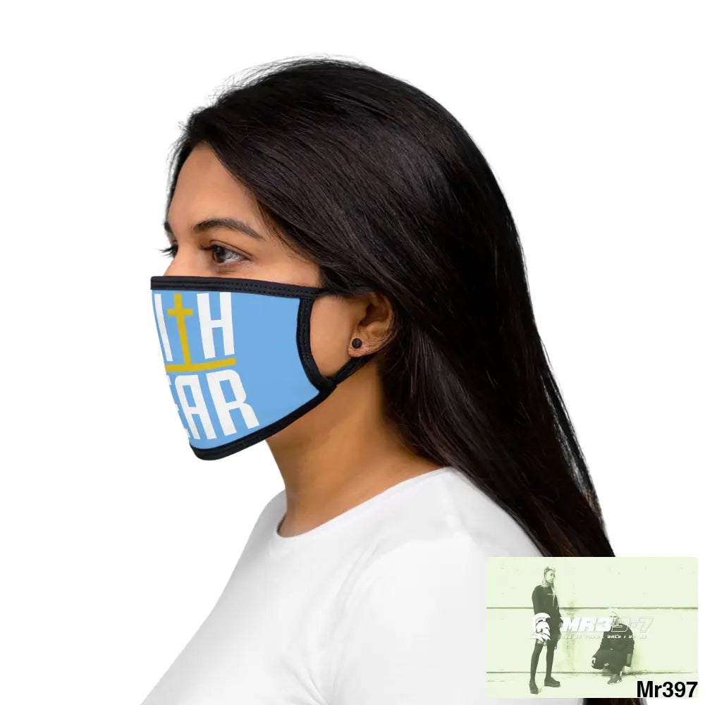 Faith over fear mixed fabric Face Mask One size Accessories