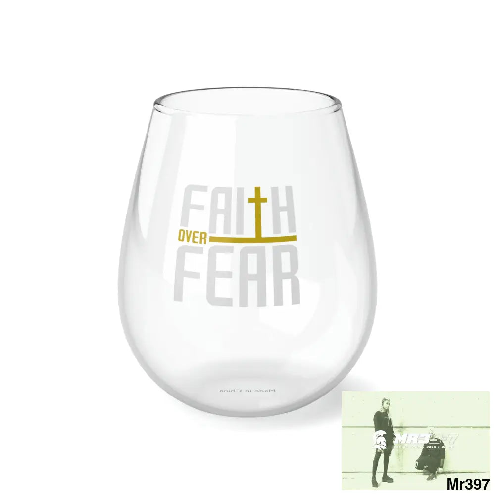 Faith over fear Stemless Wine Glass 11.75oz 11.75oz Mug